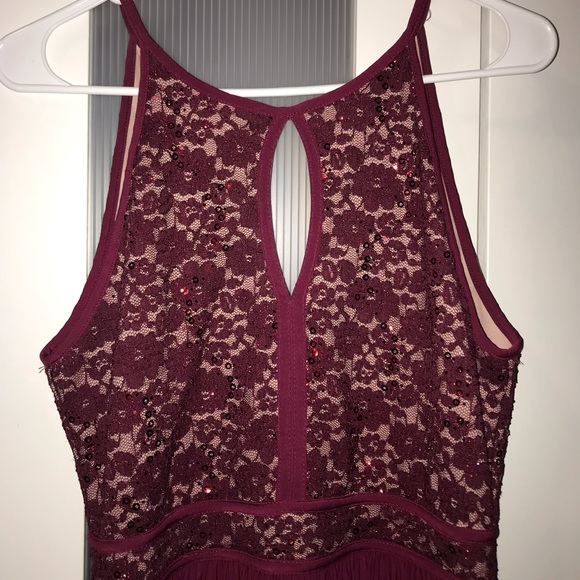 Wine formal dress - Picture 3 of 8